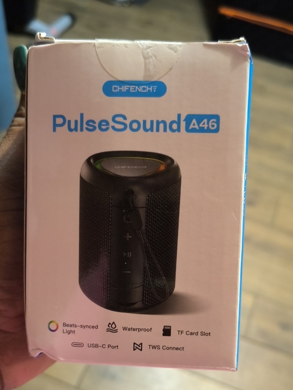 PulseSound A46 Portable Bluetooth Speaker — Black